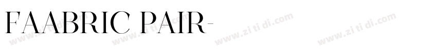 faabric pair字体转换